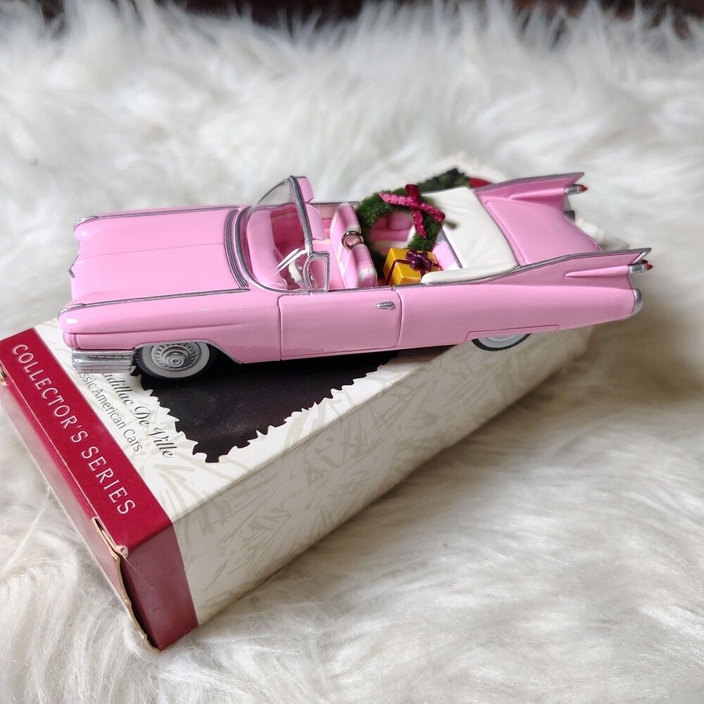 Hallmark VTG 1996 Keepsake Ornament 1959 Cadillac De Ville Pink Convertible